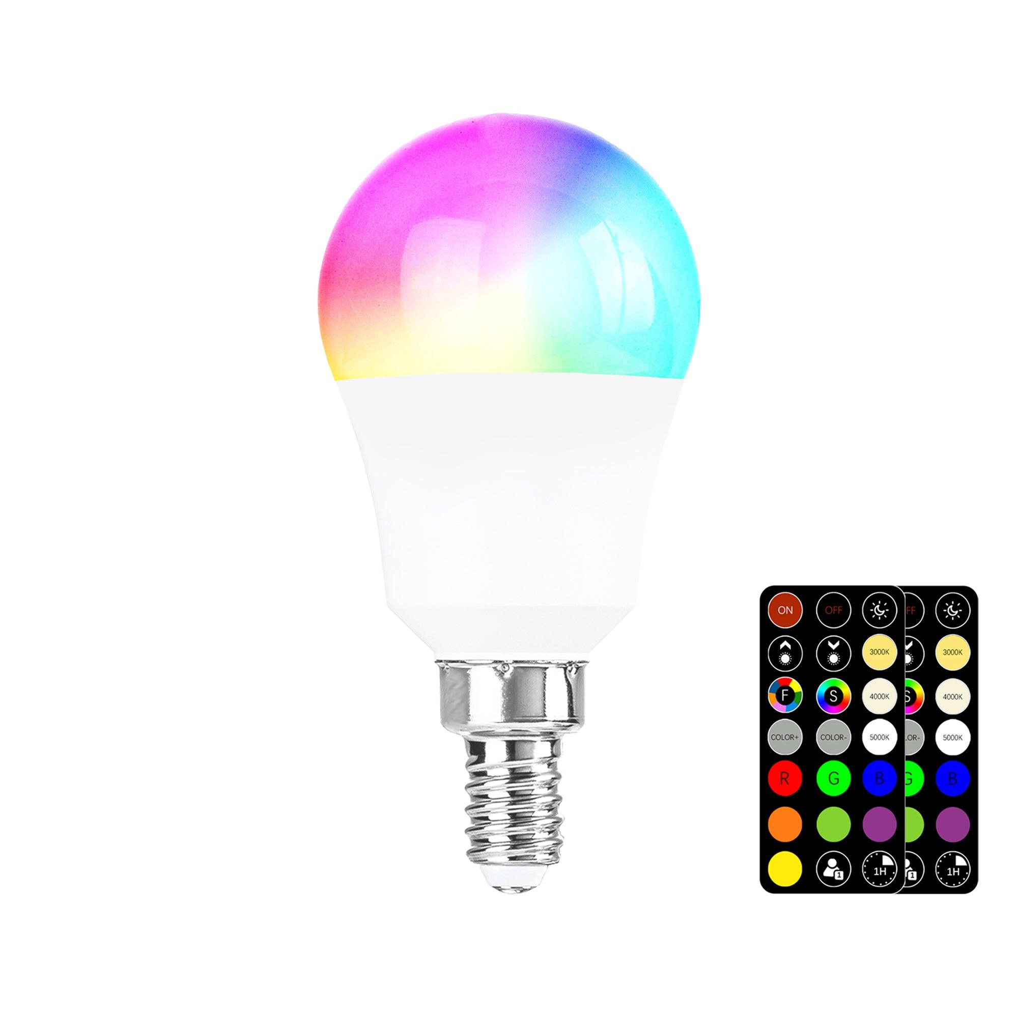 RGB Color Changing P45 E12 LED Bulbs with Remote - FTL Outdoor Wall Lighting LED Light Bulbs