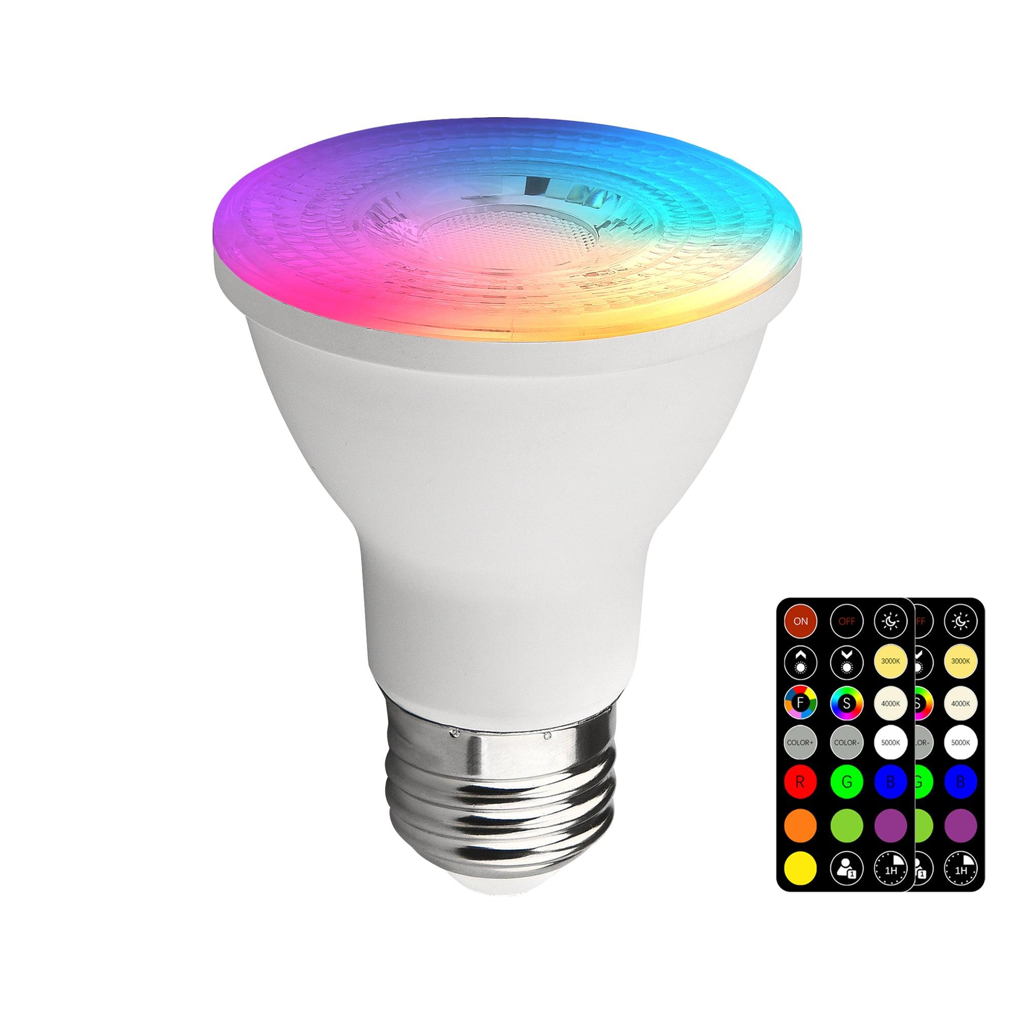 RGB Color Changing PAR20 LED Bulbs with Remote - FTL Outdoor Wall Lighting LED Light Bulbs