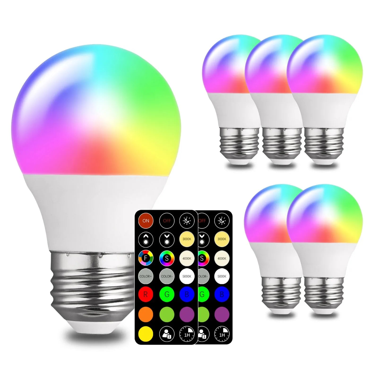 RGB Color Changing A15 5W LED Bulbs with Remote