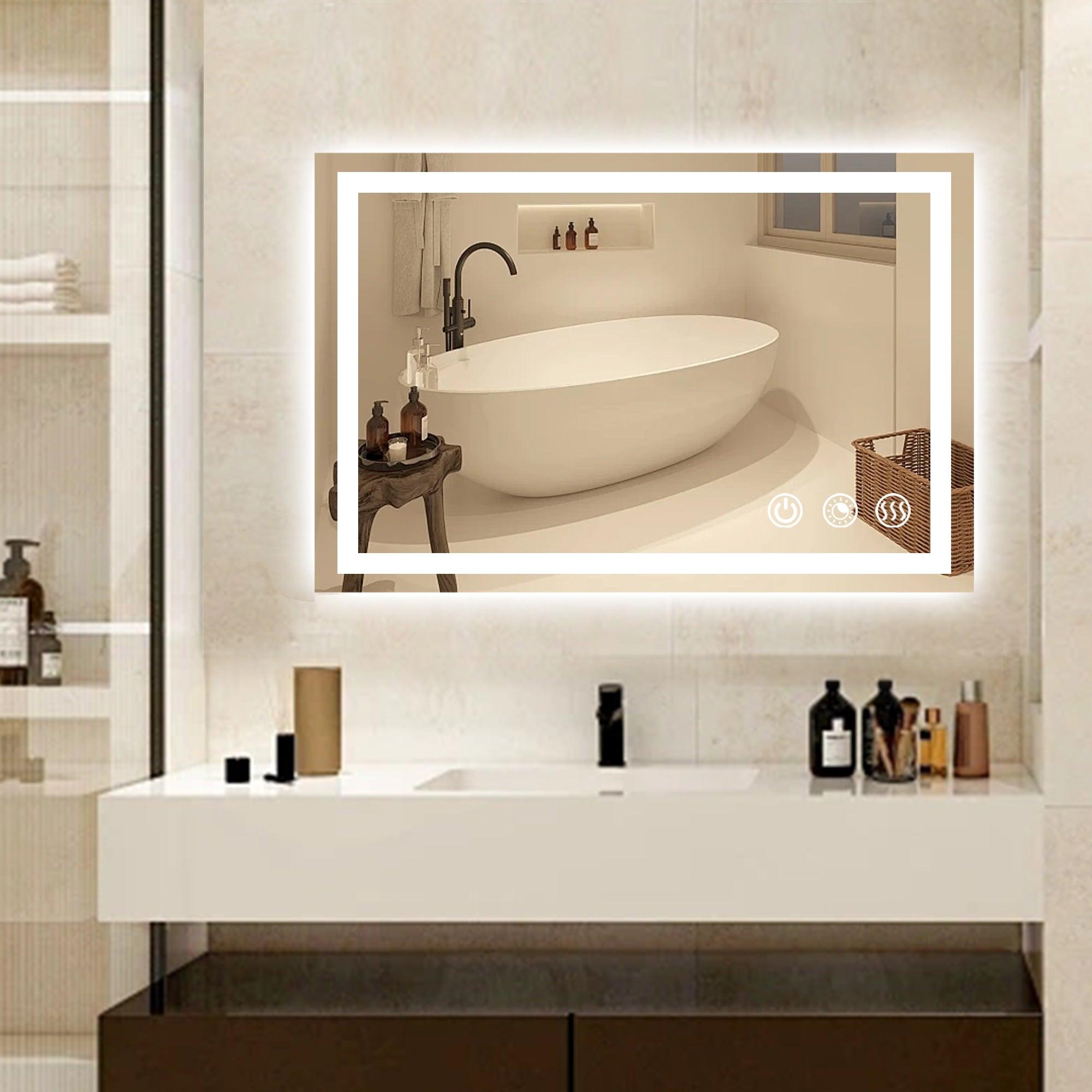 Rectangle 3CCT Dimmable LED Bathroom Mirror