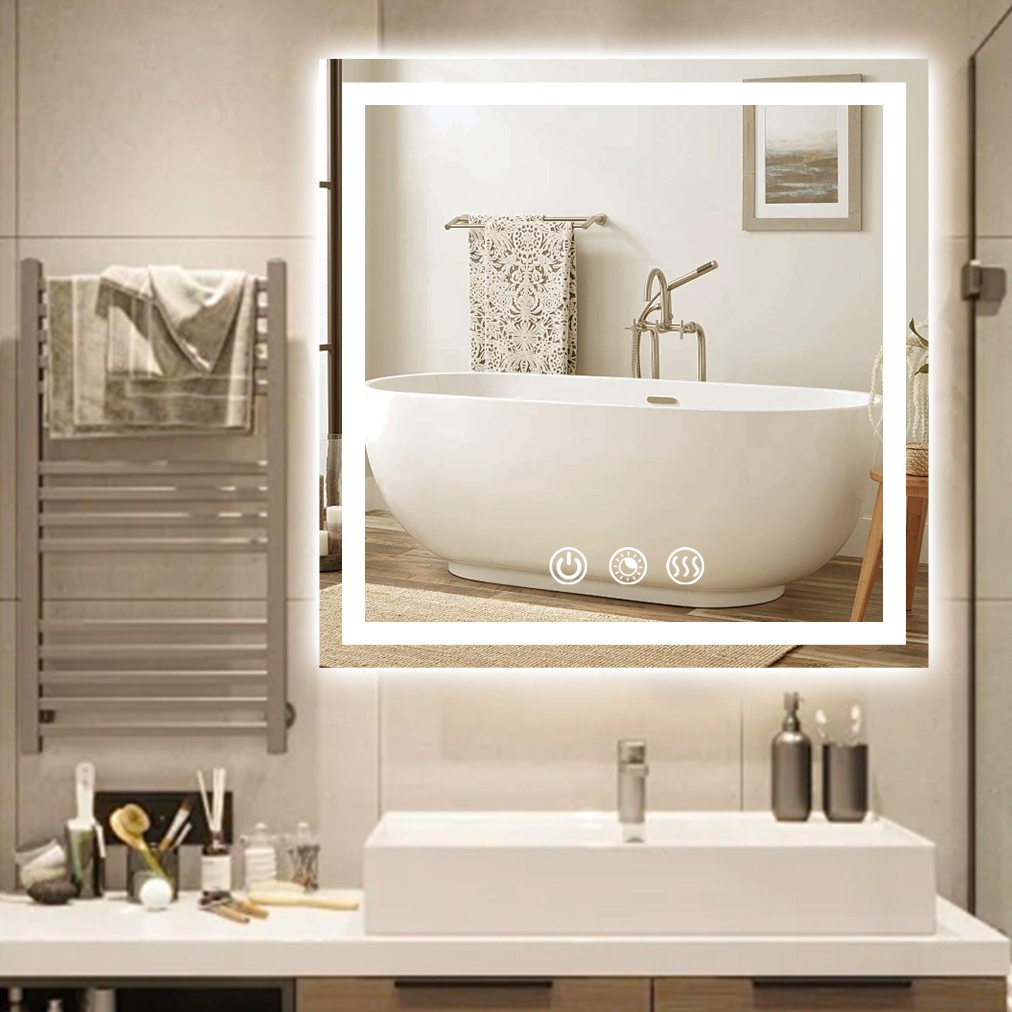 Rectangle 3CCT Dimmable LED Bathroom Mirror