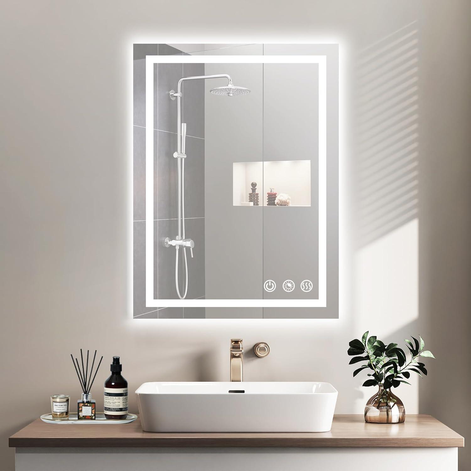 Rectangle 3CCT Dimmable LED Bathroom Mirror
