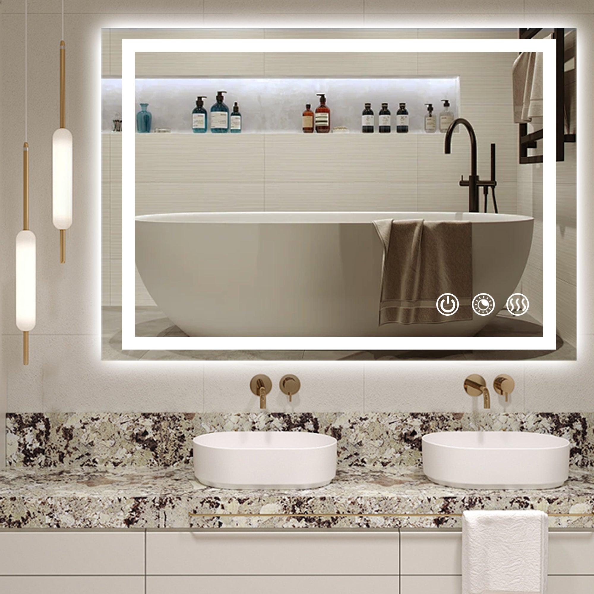 Rectangle 3CCT Dimmable LED Bathroom Mirror