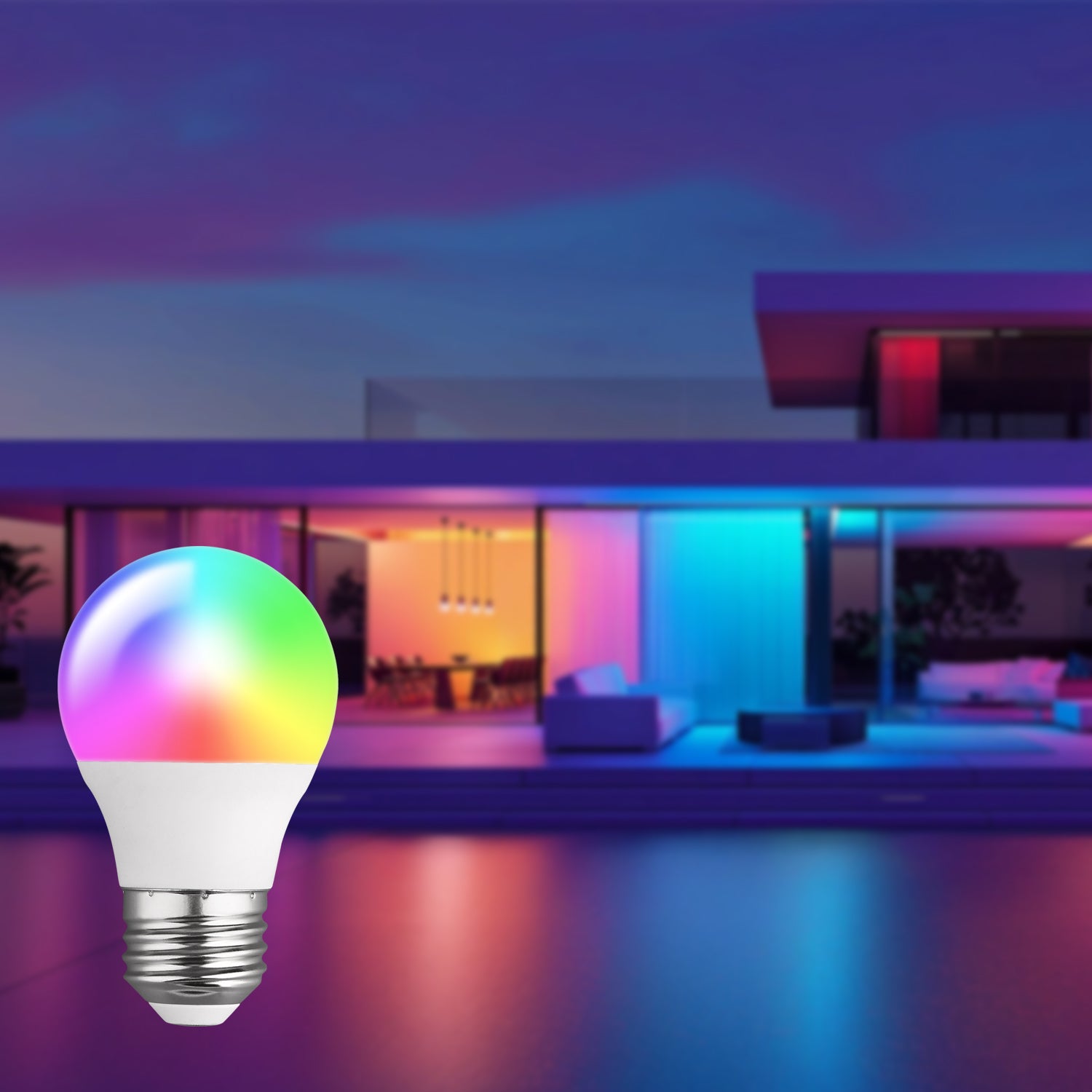 RGB Color Changing A15 5W LED Bulbs with Remote - FTL Outdoor Wall Lighting LED Light Bulbs