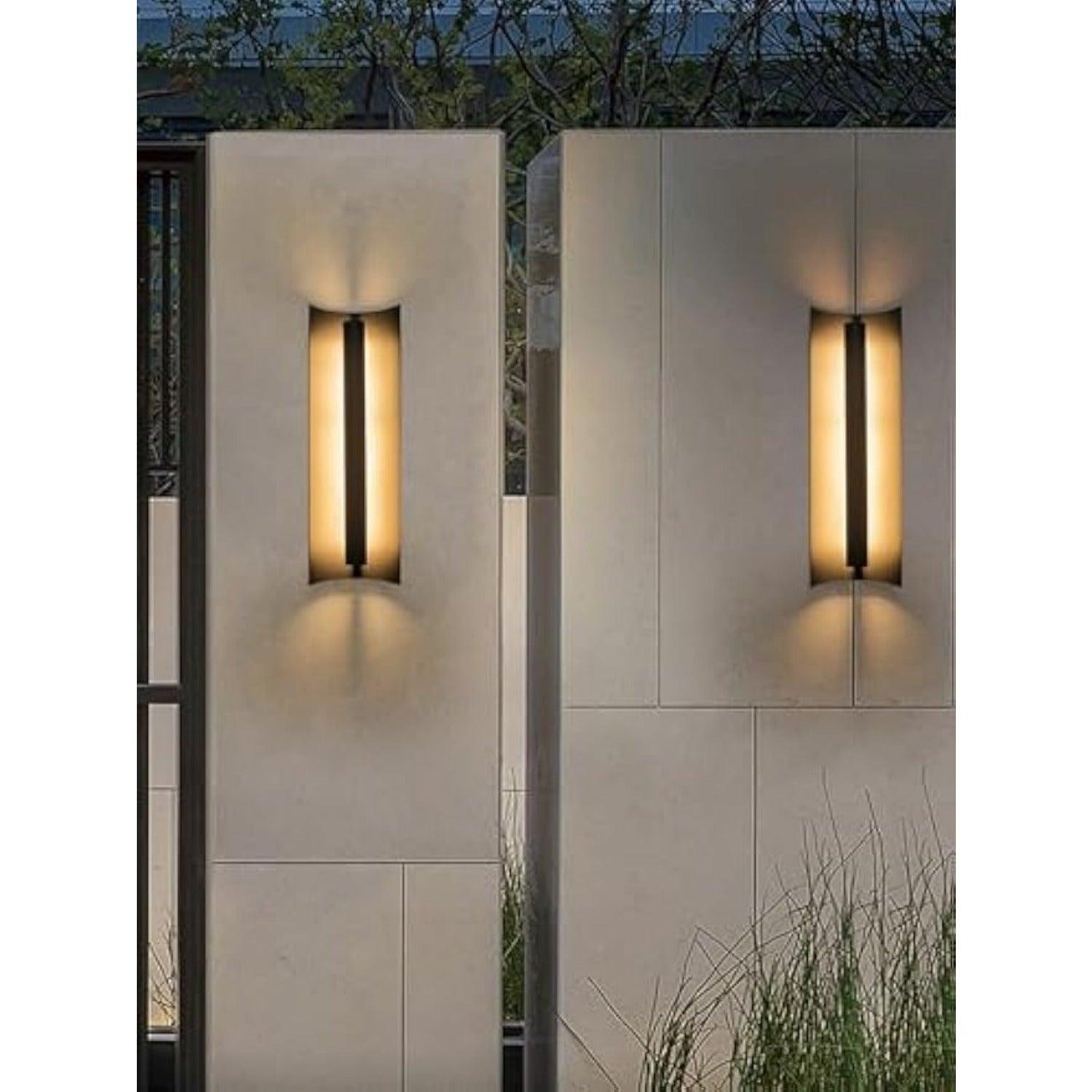 20" LED Outdoor Wall Lights Black - FTL Outdoor Wall Lighting LED Light Bulbs